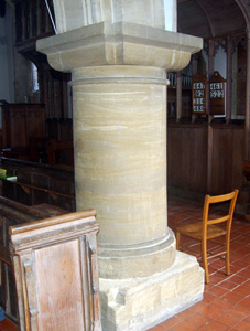 South arcade column March 2011